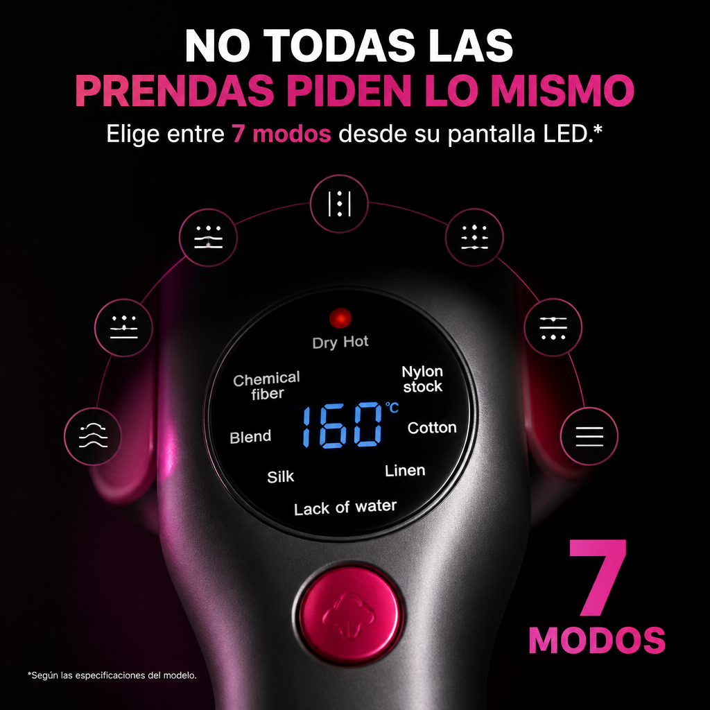 LisséGo™ 2 en 1 — Plancha de Vapor Portátil | Ropa Lisa Sin Sacar la Tabla